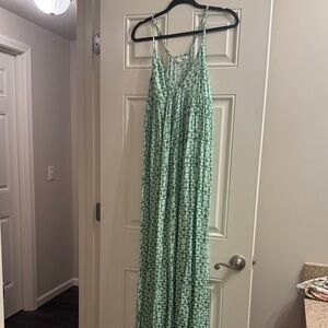 O'Neill Teal and Brown Patterned Dress